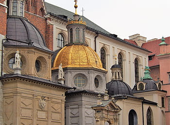 hnědý, šedá, struktura, hrad, královský, wawel, architektura, Polsko, cestovní ruch, palác, věže