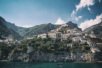 Positano, Amalfi Coast, Italy, nature, clouds, coast, europe, ocean, sea, sky, mountain
