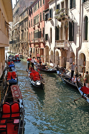 Benátky, gondoly, romantika, gondoliéry, vodních cestách, grand canal, plavidlo, veřejná doprava, vodní taxi, Itálie, gondola - tradiční loď