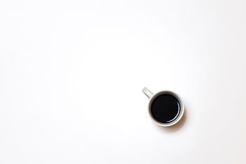bílý keramický hrnek, bílý, pohár, džbánek, Černá, káva, espresso, horký, napít se, káva - nápoj