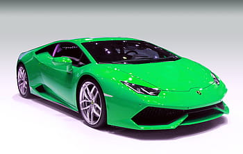 green, lamborghini huracan coupe, lamborghini, sports car, racing car, auto, automobile, image editing, metallic, sun reflections, shadow
