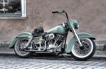 zelený vrtulník motocykl, motorka, harley davidson, harley, davidson, kolo, motocykl, doprava