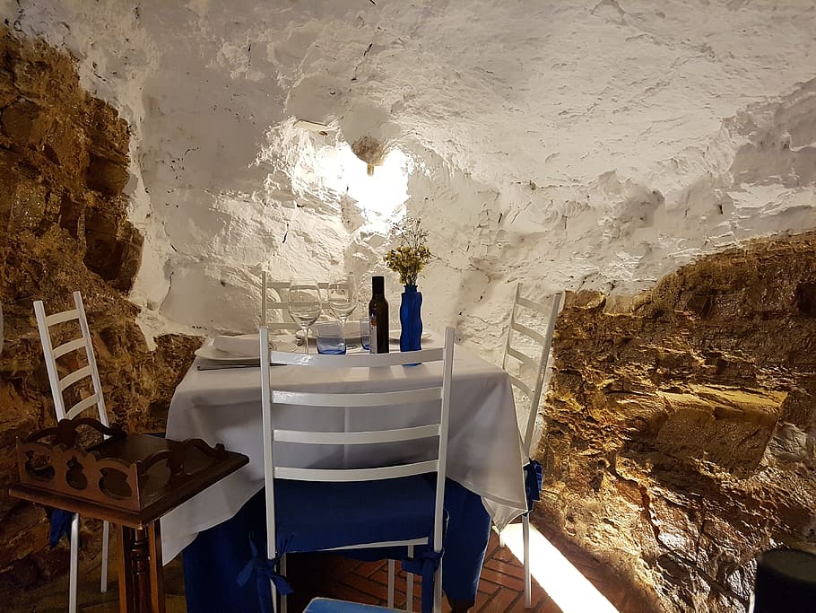 restaurant, dinner, candles, romance, couple, wine, dishes