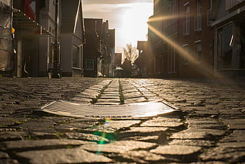 Alley, Gulli, Drain, Road, gullideckel, lid, channel, sewage system, metal, away, wastewater