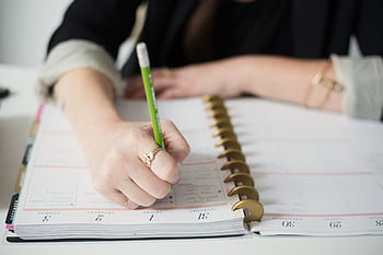 scrittura, mano, Nota, penna, carta, taccuino, donna, femmina, diario, squillare, lavoro