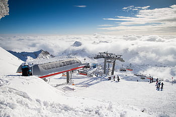 Titik akhir, Cableway, bestamericanroadtrip, awan, gunung, ski, langit, salju, musim dingin, di luar ruangan, alam