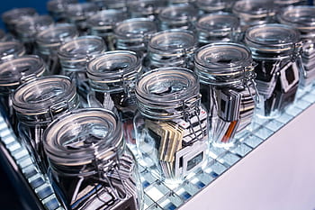 glass, gryte, krukke, gjennomsiktig, samling, krukker, Diverse, elementer