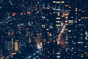 Tokio, Japonsko, světla města, Tokyo, Japonsko, městský, podnikání, město, noc, panoráma města, městské panorama, mrakodrap