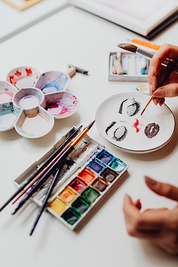 aquarelas, pintura, mulher, passatempo, cores, arte, pintor, criativo, pincel, tintas