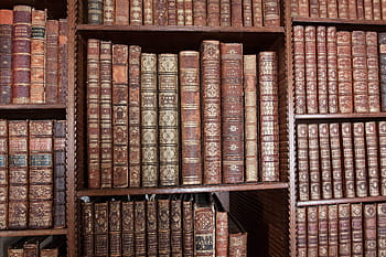 brown, hardbound, book lot, library, books, know, historically, education, old books, bookshelf, bookcase