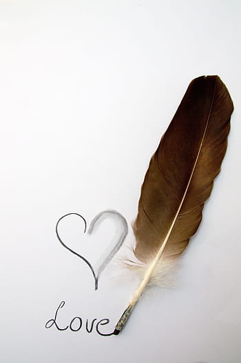 Love, Heart, Spring, Charcoal, Drawing, love, heart, charcoal drawing, feather, communication, quill pen, ink