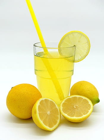clear, glass cup, filled, lemon juice, lemonade, lemon-lime soda, drink, erfrischungsgetränk, lemons, fruits, refreshment