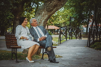 man, gray, suit jacket, sitting, bench, woman, white, dress, son in law, bridal, turkey