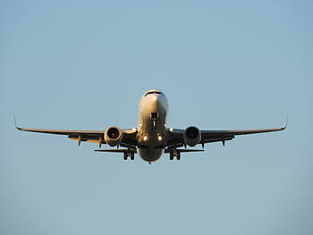 aircraft, landing, hanover, front view, approach