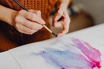 aquarelas, pintura, mulher, passatempo, cores, arte, pintor, criativo, pincel, tintas
