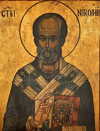 εικόνισμα, ορθόδοξος, st, nicolas, Ελληνικά, παλαιός, χρυσαφένιος, εικόνα, θρησκευτικός, σεβασμός, θρησκεία