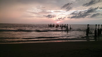 szürkeárnyalatos fényképezés, tenger, strand, tájkép, utazás, óceán, narancs, romantikus, ég, sötét, erő