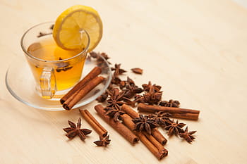 čaj, vedle, skořicové rolky, arnis, skořice, citrón, anýz, koření, aroma, cukrárna, badyánu