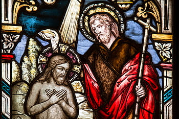 religious, stained, glass decor, church window, baptism, sacrament, glass window, stained glass, color, church, stained glass windows