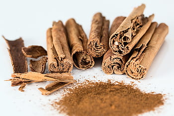 close, brown, tobacco, cinnamon stick, cinnamon powder, spice, flavoring, cinnamon, cooking, seasoning, ingredient