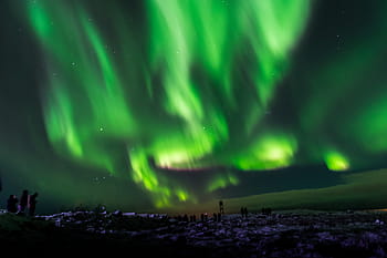 nördlichen, Beleuchtung, Nachtzeit, Nordlicht, Island, nördlicher Himmel, Himmel, Nacht-, Aurora, Phänomen, Astronomie