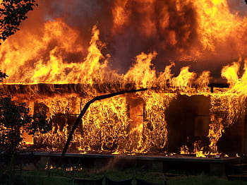 burning house, Fire, Emergency, Rescue, Firefighting, emergency, rescue, flame, fireman, danger, burning, inferno