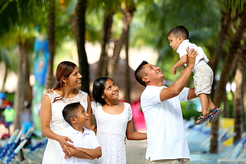 legame familiare, famiglia, bonding, ritratto, bianca, Messico, vacanza, felicità, contento, bambino, madre