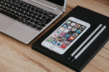 Apel, kerja, notebook, laptop, Bisnis, kayu, smartphone, pensil, Perak, Acer, putih