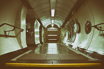 přijata, tunel pro cestující, Londýn, podzemí, železniční sítě, síť., canon dslr, obraz, cestující, tunel, londýnské podzemí