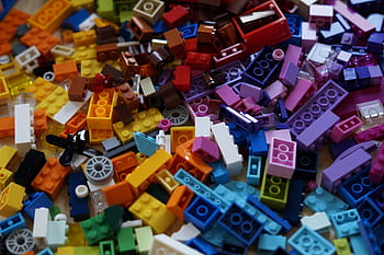 mucchio, giocattoli di blocco di interblocco, Lego, giocattoli, costruire, costruzioni, giocare, bambini, colorato, blocchi di lego, da lego