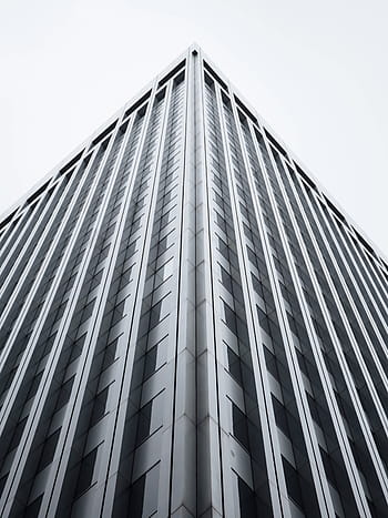 fotografování s nízkým úhlem, beton, budova, den, nízký, úhel, fotografování, šedá, vysoký, vzestup, architektura