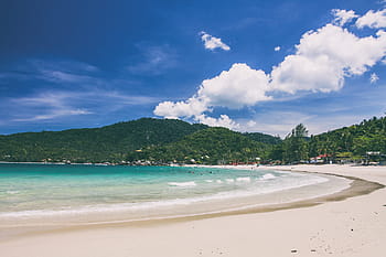 shot, tropical, beach, Coastal, Ko Phangan, Thailand, nature, clouds, coast, holidays, natural