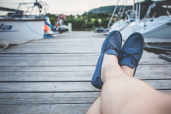 sepatu perahu kulit, Biru, Kulit, Sepatu Perahu, perahu, kapten, dingin, elegan, sepatu kulit, santai, ruang untuk teks