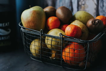 Keranjang buah, Apel, buah, keranjang, jeruk, pir, kiwi, makanan, apel - Buah, kesegaran, Makanan sehat