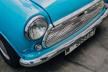 mini cooper, biru, mobil, retro, vintage, perak, Tua, Mini, Cooper