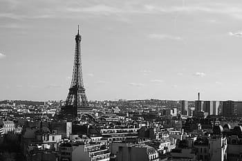 black, white, eiffel tower paris, Eiffel Tower, Paris, eiffel, tower, travel, paris - France, france, famous Place