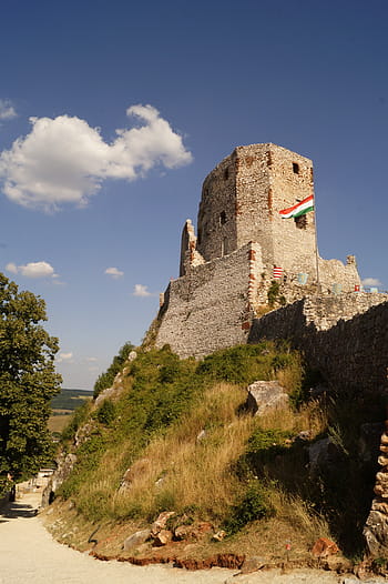 kastély, történelem, várromok, Magyarország, Csesznek, tornyok, Magyar