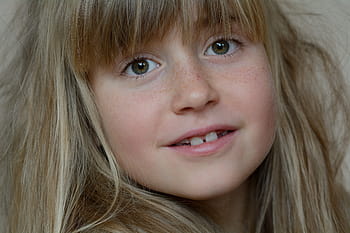 člověk, dítě, dívka, blond, tvář, usměj se, člověk, dítě, pěkný, portrét, blonďaté vlasy, kavkazského etnika