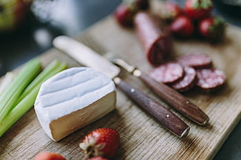 preparación, comida de aperitivo, cocina, aperitivo, comida, queso, salchicha, fruta, frutas, starwberry, fresas