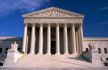 foto di paesaggio, bianca, costruzione, pilastri, calcestruzzo, Museo, Corte Suprema, Stati Uniti d'America, Washington, davanti, colonne