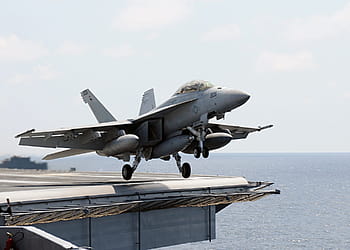 aircraft, jet, military, f-18, super hornet, aircraft carrier, touch and go, flight, aviation, airplane, plane