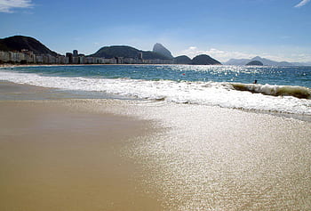 rio, sea, beach, brazil, ocean, water, sand, vacation, holiday, wave