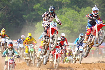 dirt bike závody, motokros, závod, sport, hra, motocykl, vozidlo, venkovní, lidé, muži, sportovní závod