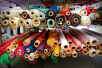 verschiedene Textilien, Stoff, Textil-, die Seide, Leinen-, wolle, Satin-, Baumwolle, Nylon, Chintz, Chiffon