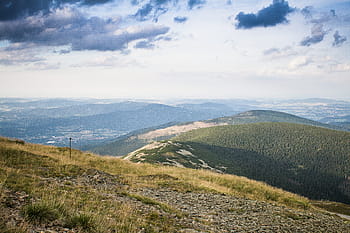 sněžka montaña, Arriba, Sněžka, Montaña, República Checa, caminata, colinas, montañas, naturaleza, paisaje, pintorescos