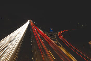 long, exposure photography, cars, road, timelapse, photography, highway, night, time, lights, driving