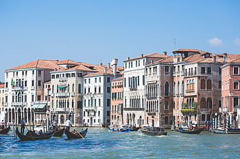 venice canal grande houses, Venice, Canal Grande, Rumah, arsitektur, perahu, kanal, gondola, italia, laut, venezia