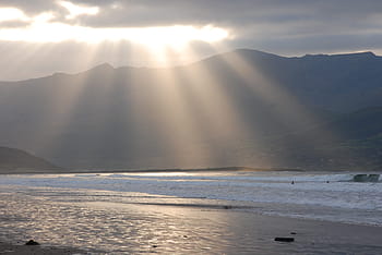 Sun, Beach, Sunset, Sunrays, beach sunset, water, sunbeam, sunlight, nature, beauty in nature, tranquility