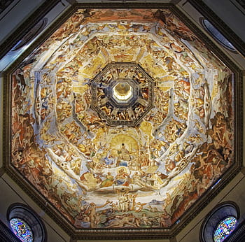 Itálie, florence, firenze, katedrála santa maria del fiore, kostel, kupole, architektura