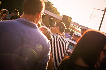 abierto, fiesta al aire libre, puesta de sol, aire libre, fiesta, sol, luz solar, personas, hombres, grupo de personas, multitud